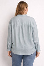 JS Millenium Sydney Blus Med Blommor Dam Blue Caramelle Fashion