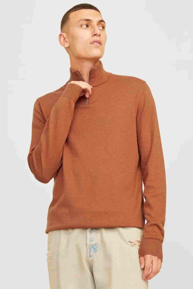 Emil Knitted Sweater Men Mocha Bisque Jack & Jones