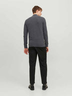 Hill Stickad Cardigan Herr Dark Grey Mel Jack & Jones