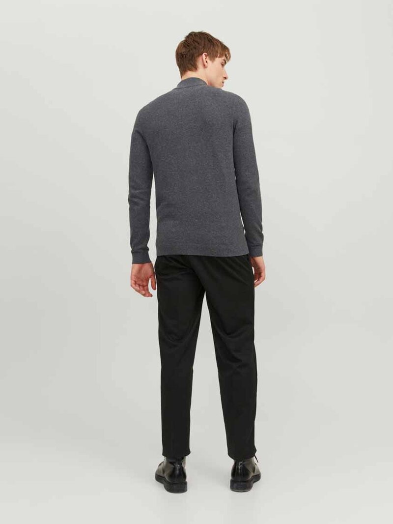 Hill Stickad Cardigan Herr Dark Grey Mel Jack & Jones