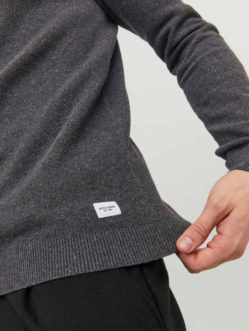 Hill Stickad Cardigan Herr Dark Grey Mel Jack & Jones