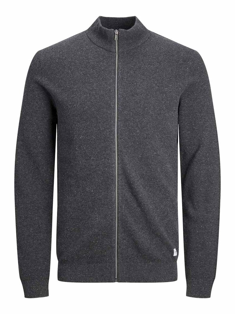 Hill Stickad Cardigan Herr Dark Grey Mel Jack & Jones
