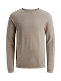 Jack & Jones Hill Knitted Sweater Men Beige - Jack & Jones
