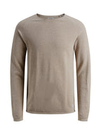 Jack & Jones Hill Knitted Sweater Men Beige - Jack & Jones