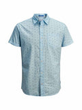 Luis Short Sleeve Shirt Men Cashmere Blue - Jack & Jones