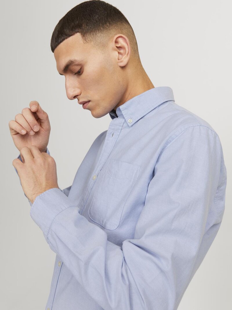 Oxford Shirt Men Cashmere Blue Jack & Jones