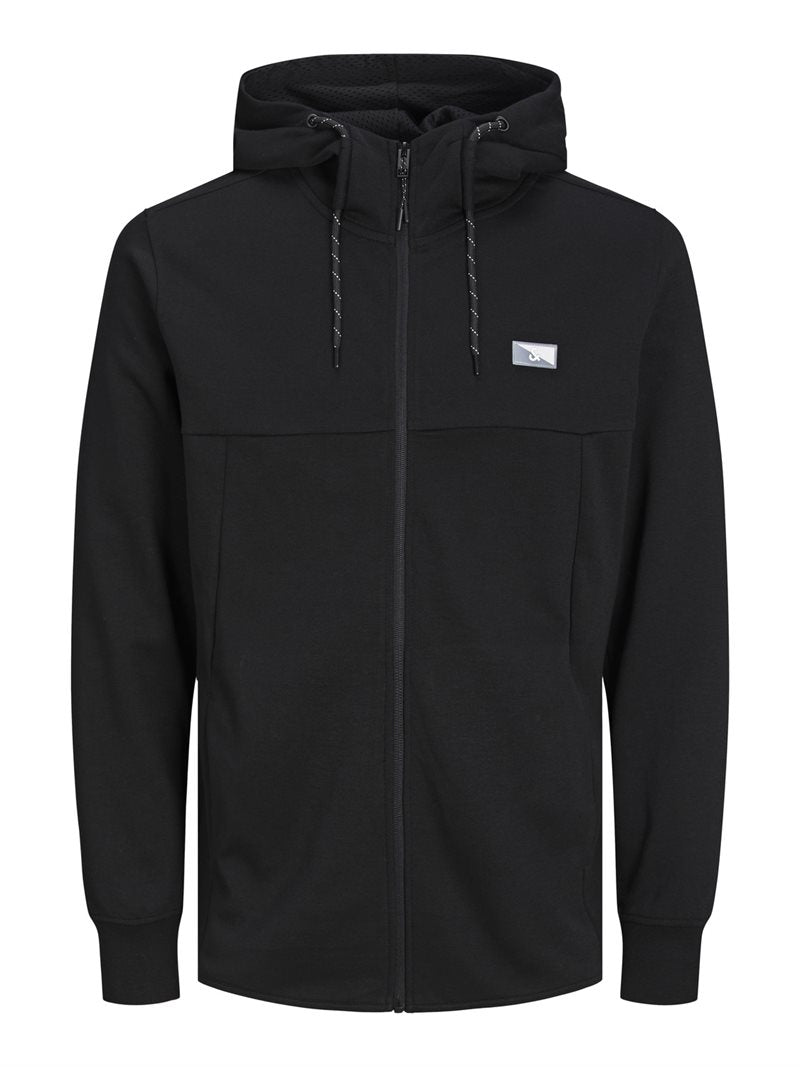 Air Sweet Zip Hood Men Black Jack & Jones Air Sweet Zip Hood Men Black