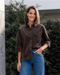 Jersey Manchester Skjorta Dam Brun Truffle Brown | Smilebutiken - Cecil