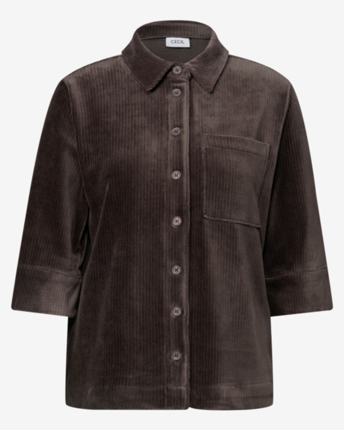 Jersey Manchester Skjorta Dam Brun Truffle Brown | Smilebutiken - Cecil