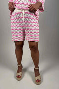 Jessie Knitted Shorts Pink Women | Smilebutiken - Camicia