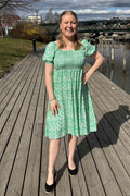 Jia Ki Esther Patterned Dress Women Green DH Mode