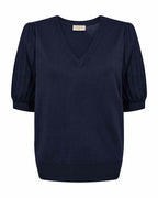 Joel Kortärmad Pullover Dam Navy Blazer | Smilebutiken - Freequent