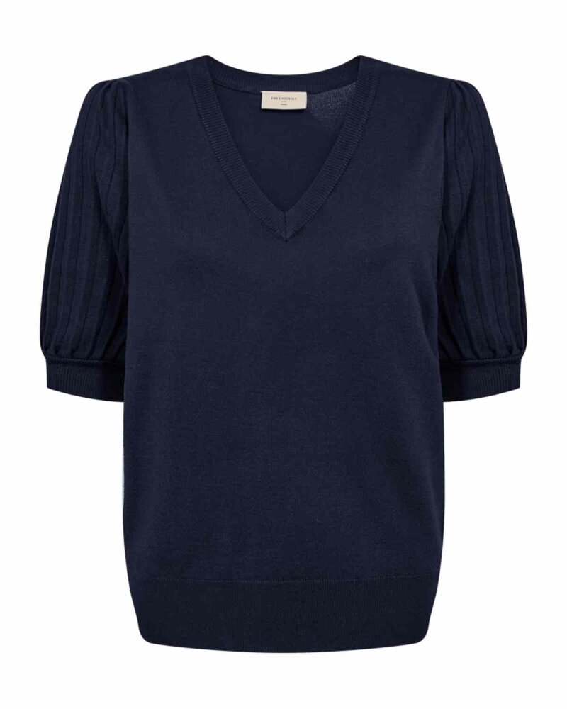 Joel Kortärmad Pullover Dam Navy Blazer | Smilebutiken - Freequent