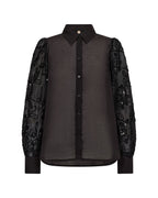 Jorid 1 Blus med Glitterärmar Svart Black | Smilebutiken - Soyaconcept