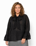 Judit 4 Blus med knyt Dam Svart Black | Smilebutiken - Wasabiconcept