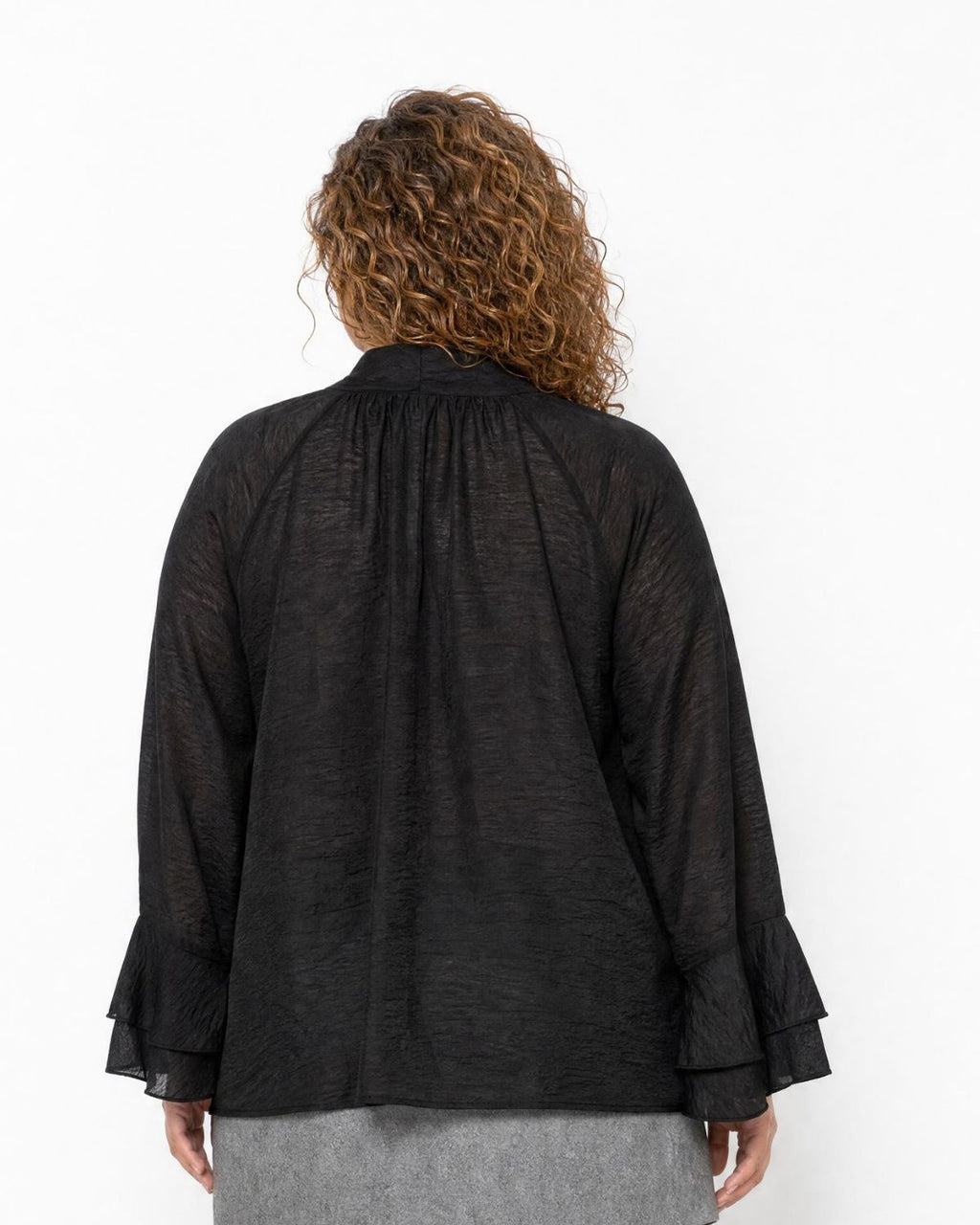 Judit 4 Blus med knyt Dam Svart Black | Smilebutiken - Wasabiconcept
