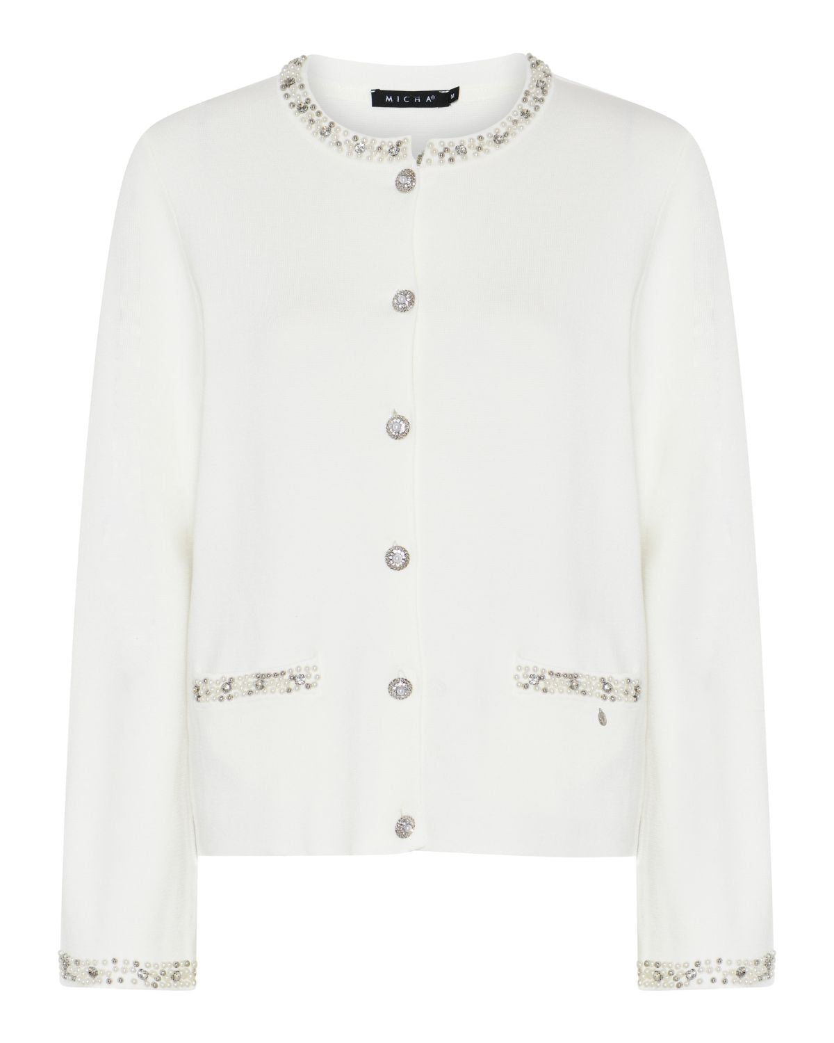 Julia Kofta med Pärlor Vit OffWhite | Smilebutiken - Micha