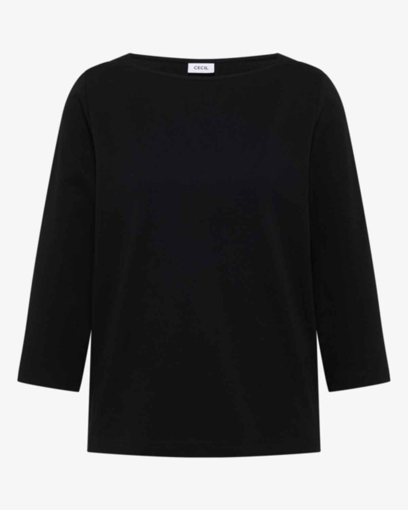 Kaia Tröja Med Båthals Dam Black | Smilebutiken - Cecil