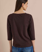 Kaia Tröja Med Båthals Dam Truffle Brown | Smilebutiken - Cecil