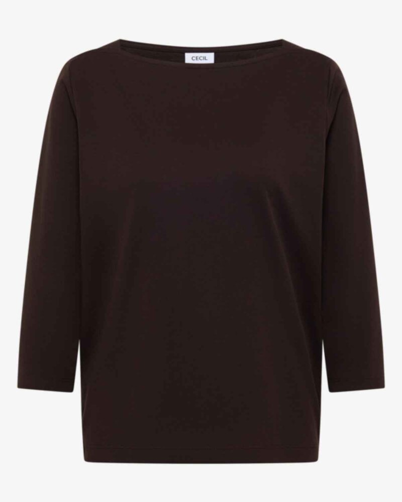 Kaia Tröja Med Båthals Dam Truffle Brown | Smilebutiken - Cecil