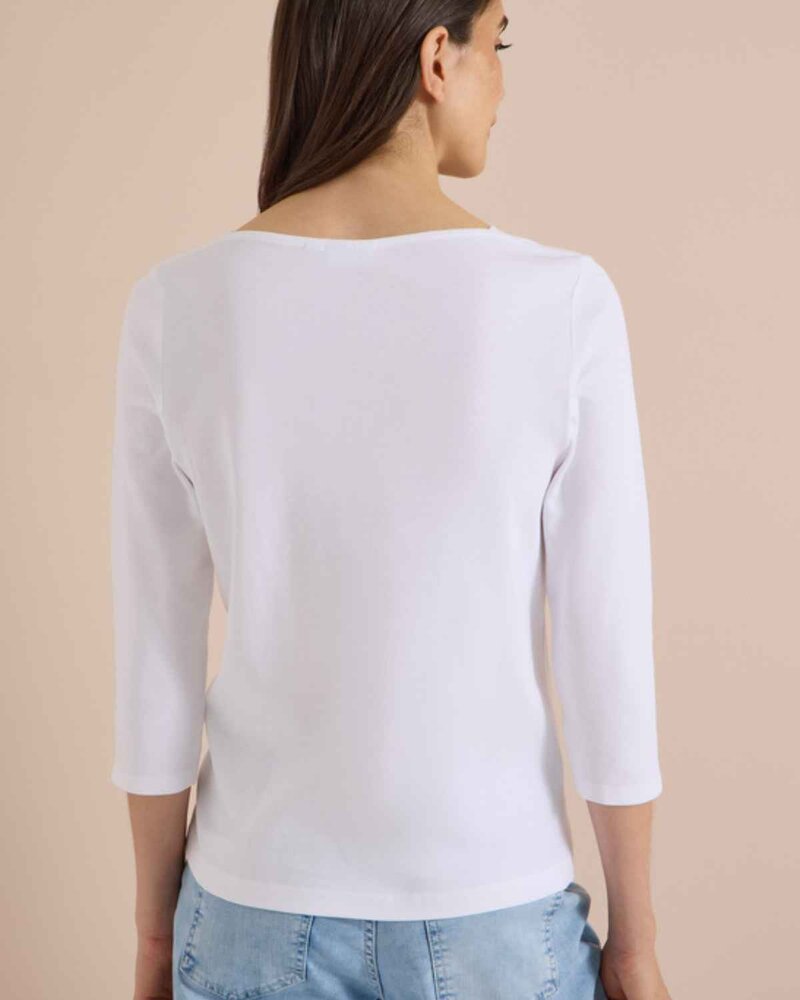Kaia Tröja Med Båthals Dam White | Smilebutiken - Cecil