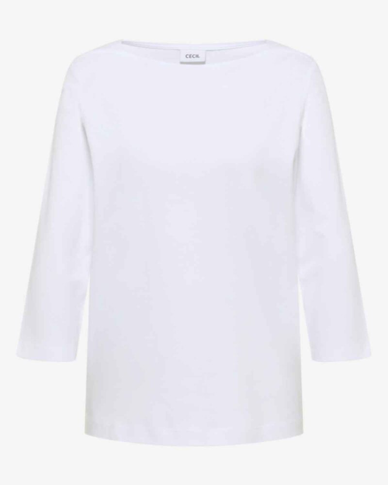 Kaia Tröja Med Båthals Dam White | Smilebutiken - Cecil
