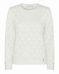 Kamila Rundhalsad Pullover Dam Offwhite | Smilebutiken - Micha