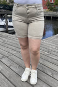 Karostar Shorts Denim Women Beige Caramelle Fashion