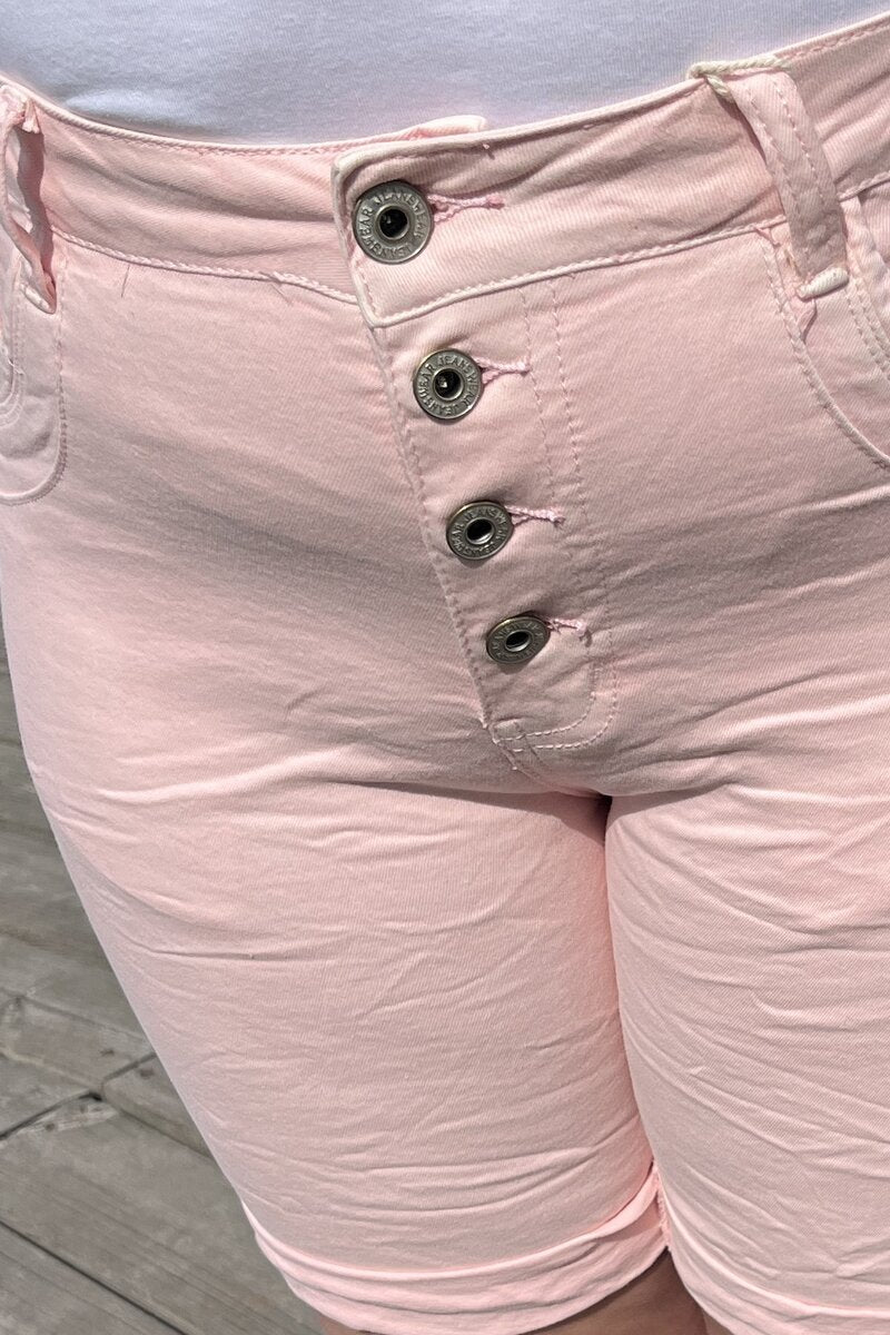 Karostar Shorts Denim Women Pink Caramelle Fashion