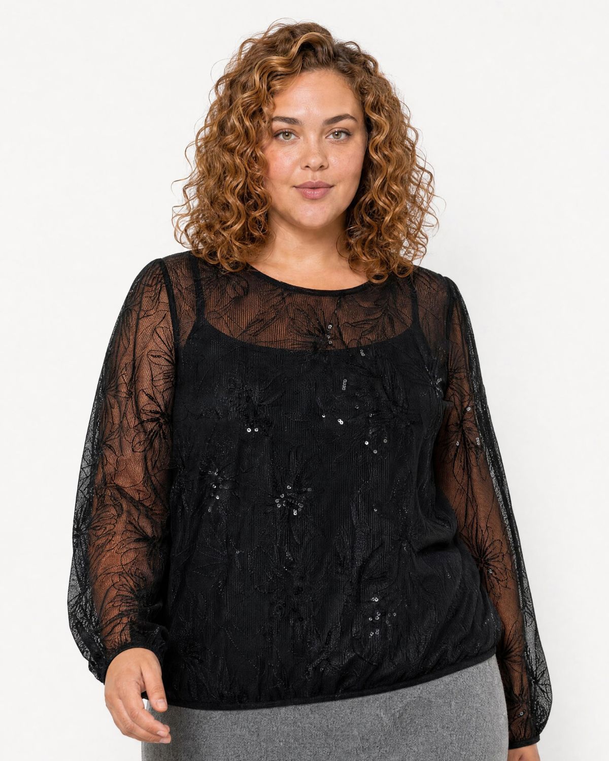 Kenzie 2 Paljettblus Dam Svart Black | Smilebutiken - Wasabiconcept
