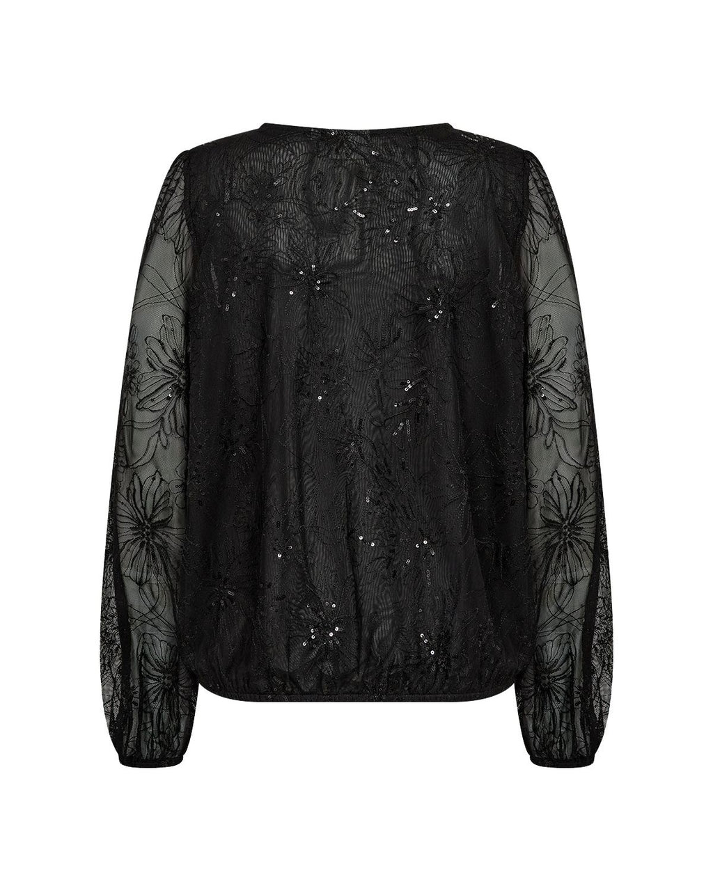 Kenzie 2 Paljettblus Dam Svart Black | Smilebutiken - Wasabiconcept