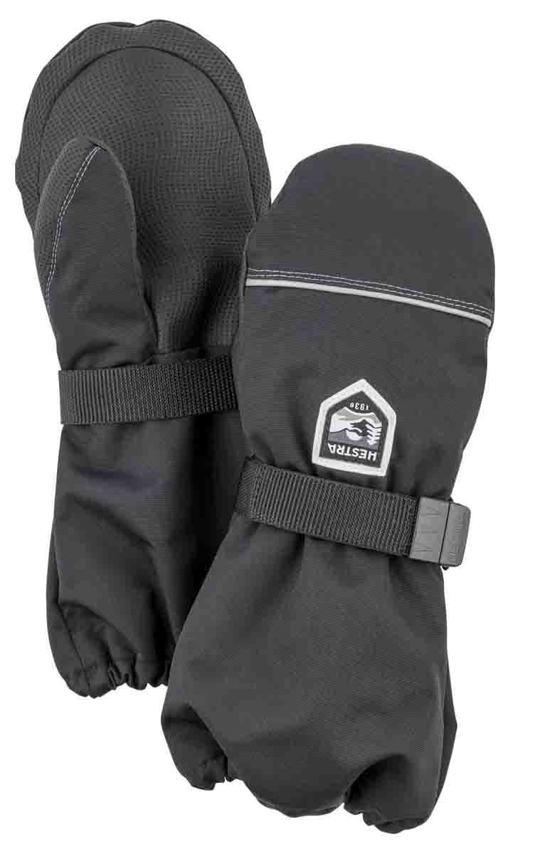 Kids Wool Terry Mittens Black Child - Hestra