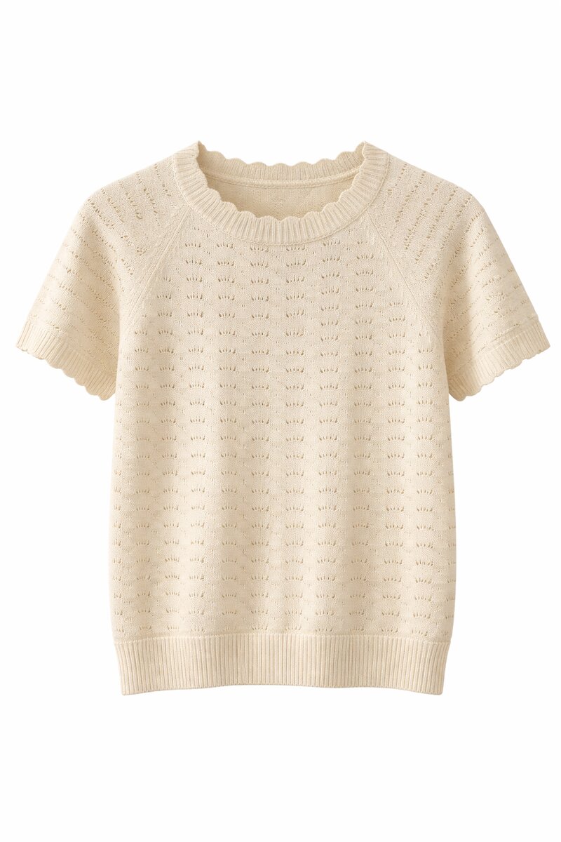 Joelle Kortärmad Pullover Dam Ecru Kopenhaken