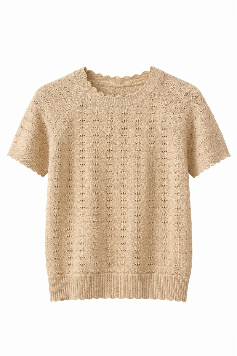 Joelle Kortärmad Pullover Dam Savannah Tan Kopenhaken
