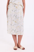 Laluna Skirt Women Brilliant White W Golden Haze | Smilebutiken - Freequent