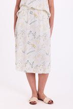 Laluna Skirt Women Brilliant White W Golden Haze | Smilebutiken - Freequent