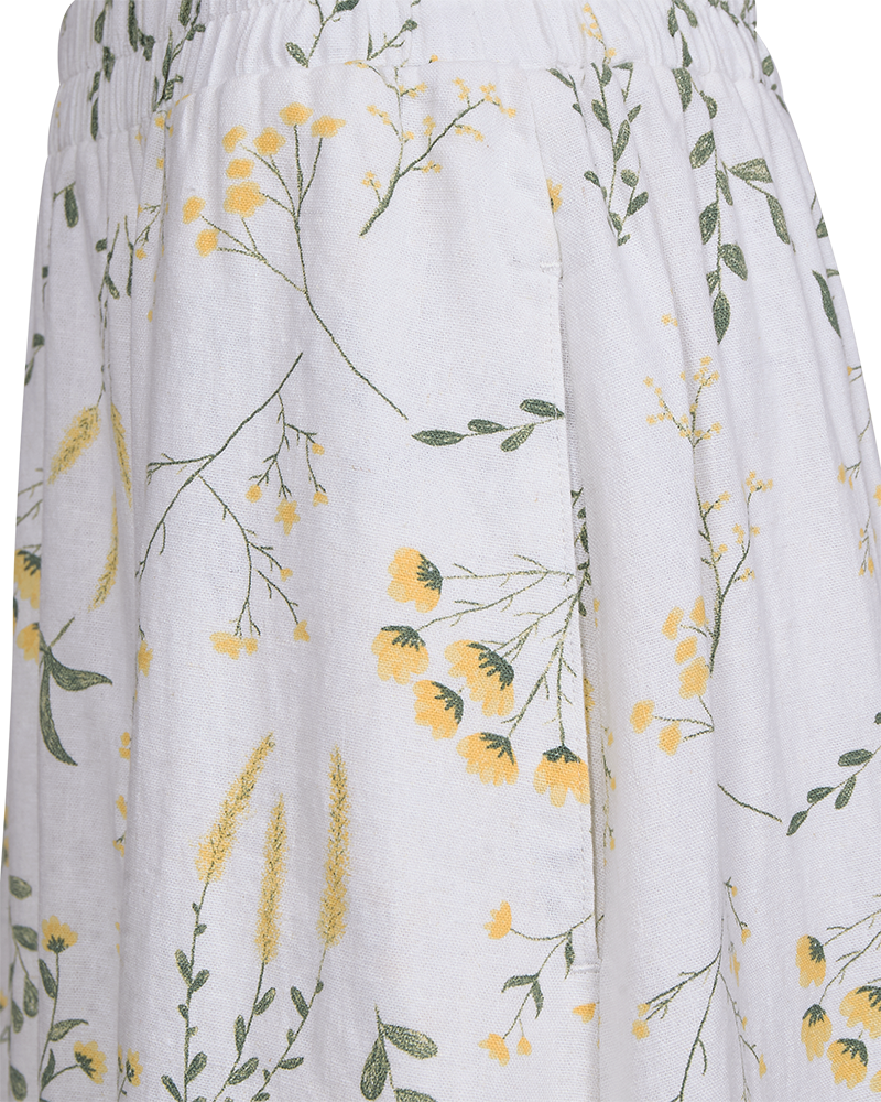 Laluna Skirt Women Brilliant White W Golden Haze | Smilebutiken - Freequent