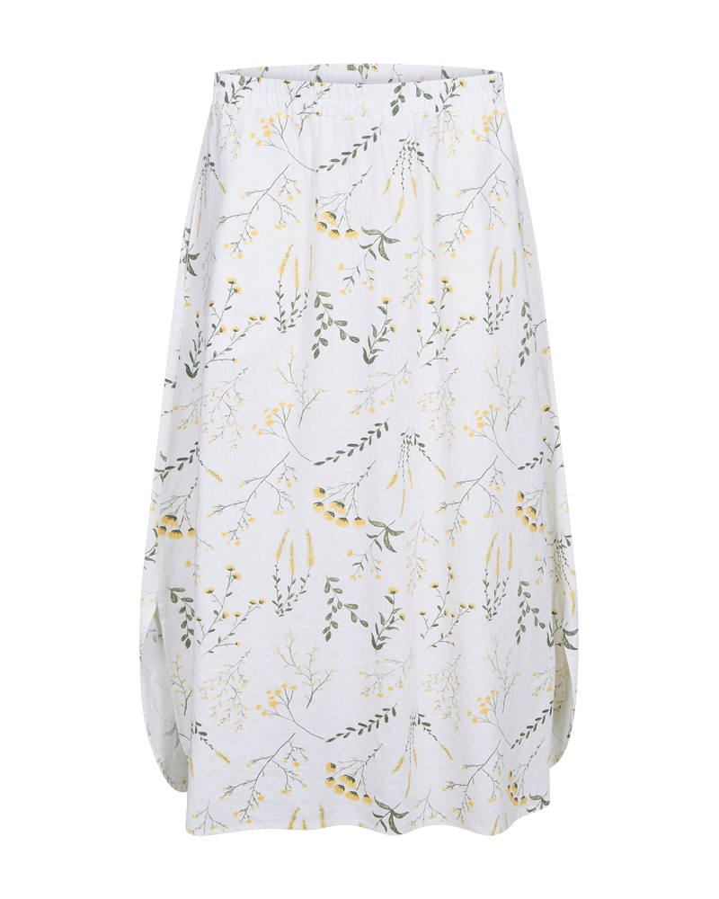 Laluna Skirt Women Brilliant White W Golden Haze | Smilebutiken - Freequent