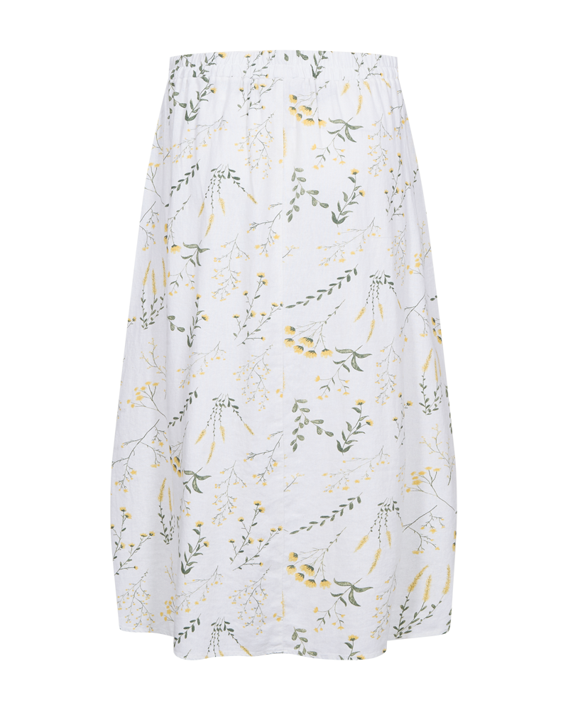 Laluna Skirt Women Brilliant White W Golden Haze | Smilebutiken - Freequent