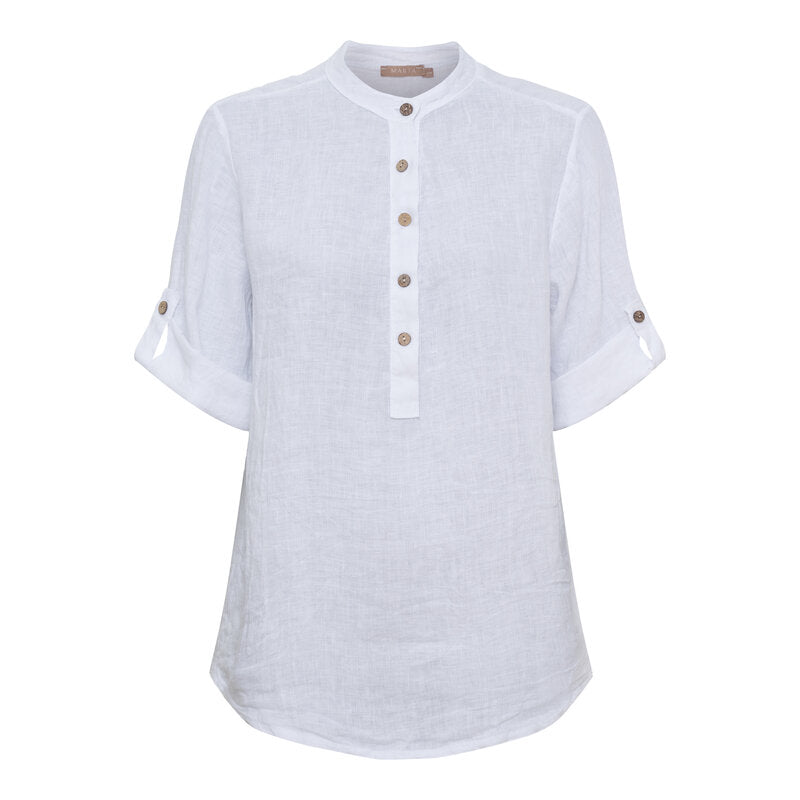 Larisa Linneskjorta Dam White | Smilebutiken - Marta du Chateau