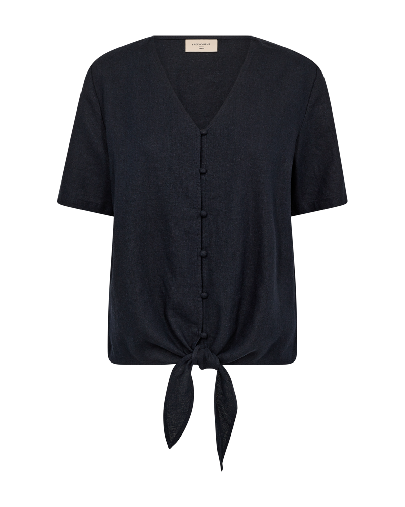 Lava Blus Med Knyt Dam Navy Blazer Freequent | Smilebutiken