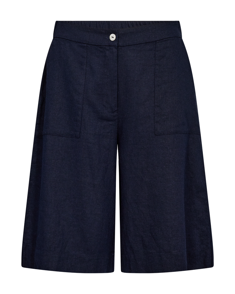 Lava Long Wide Shorts Women Navy Blazer | Smilebutiken - Freequent