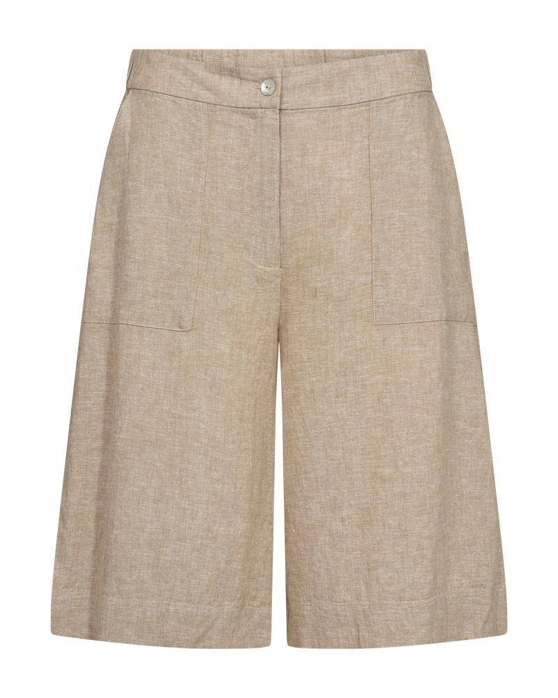 Lava Long Wide Shorts Women Sand Melange | Smilebutiken - Freequent
