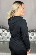 Lina Sweat Zip Hoodie Black Women - ONLY PLAY