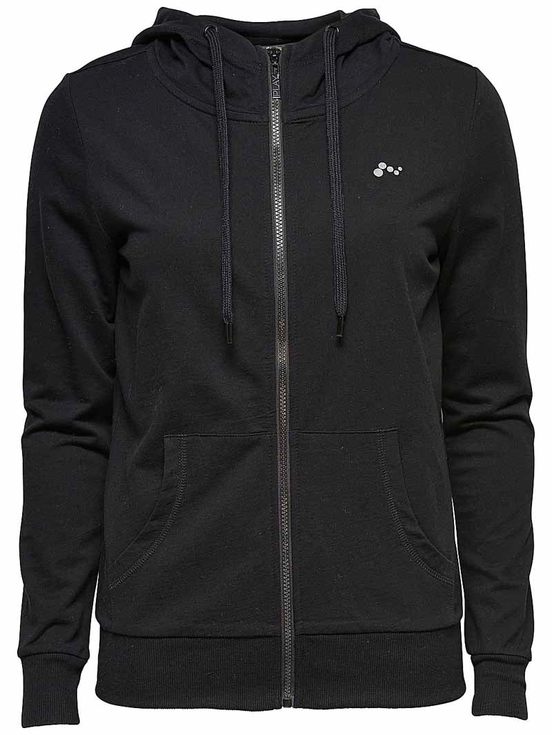 Lina Sweat Zip Hoodie Black Women - ONLY PLAY