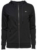 Lina Sweat Zip Hoodie Svart Dam - ONLY PLAY