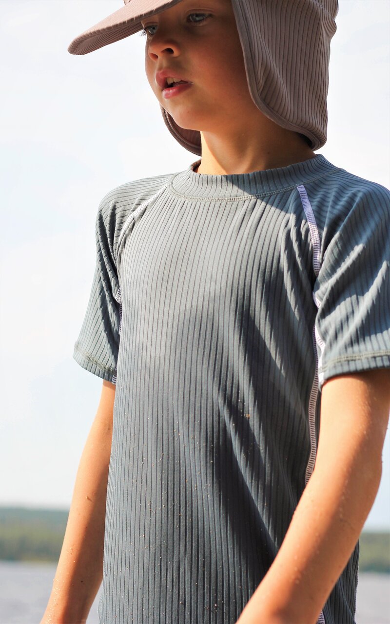 Athens T-shirt Sun Protection Kids Goblin Blue Lindberg