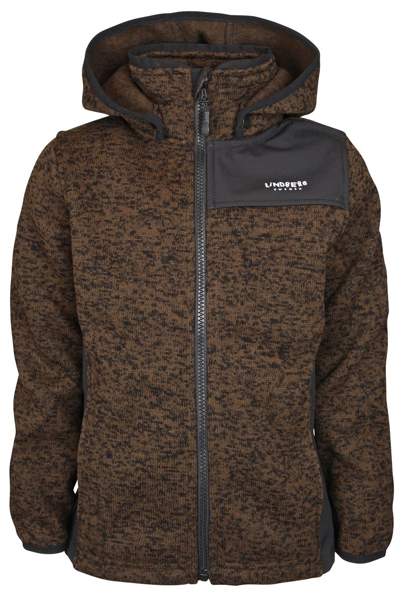 Bormio Fleecejacka Barn & Junior Dark Brown - Lindberg