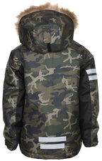 Camo Winter Jacket Kids & Junior Dark Green - Lindberg