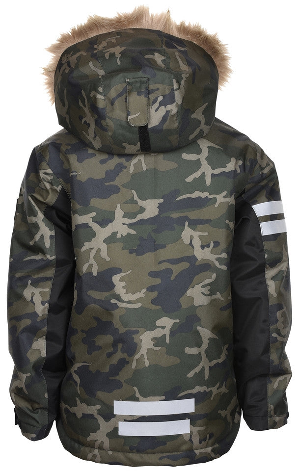 Camo Winter Jacket Kids & Junior Dark Green - Lindberg